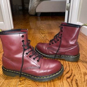 Maroon Doc Martens- good condition, gently used